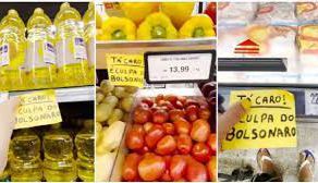 Ação em supermercados culpa Bolsonaro pela alta nos preços dos alimentos