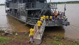 Navio da Marinha chega ao Pantanal para atender ribeirinhos