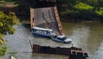 Desabamento de ponte deixa três mortos e 14 feridos no Amazonas